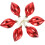 Red Peach Christmas Ornaments Shatterproof 6pcs 2