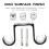 Ceiling Mount Curtain Rod Bracket Aluminum Alloy Double 5