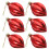 Red Peach Christmas Ornaments Shatterproof 6pcs 3