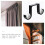 Ceiling Mount Curtain Rod Bracket Aluminum Alloy Double 8
