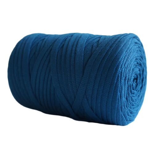 Blue chunky knitting yarn for blankets and cushions