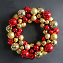 Christmas wreath and garland set for wall door window