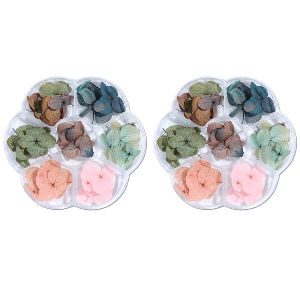 Nail Art Stickers with Dried Flowers 3D Design