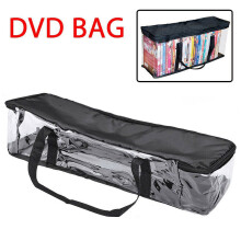 Clear DVD CD storage holder with zip closure
