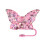 Pink silicone straw plug with butterfly decoration 10mm 1