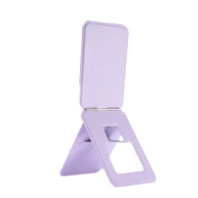 Purple MagSafe-compatible phone holder with rotating tripod