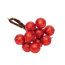 Red Berry Christmas Decoration Picks 10pcs