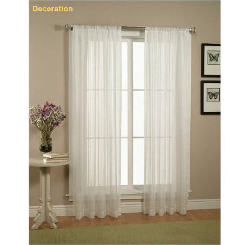 Blackout curtains for bedroom white 2 pcs
