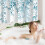 Shower Curtain Blue Floral Eucalyptus 36x72 2