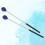 Medium Keyboard Marimba Mallets Blue Hard Yarn Head Beech 7