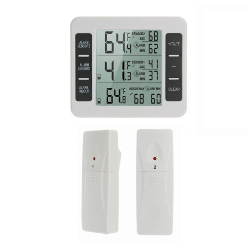 Wireless Digital Freezer Thermometer with 1-2 Sensors 2