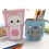 Cat Pattern Standing Pencil Case Waterproof Big Capacity 4