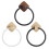 Wood Bathroom Towel Holder Wall-Mounted Round 4