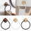 Wood Bathroom Towel Holder Wall-Mounted Round 5