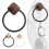 Wood Bathroom Towel Holder Wall-Mounted Round 6