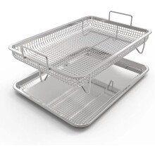 Air Fryer Basket Stainless Steel 12.8 x 9.6 Inch