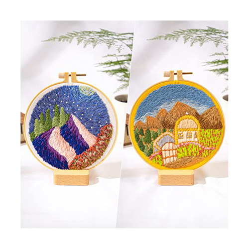 Embroidery Kit for Beginners with Stamped Pattern 1