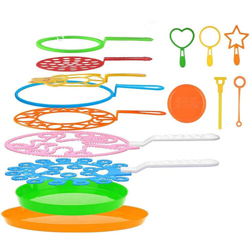 Kids Bubble Making Wand Kit Colorful 15PCS