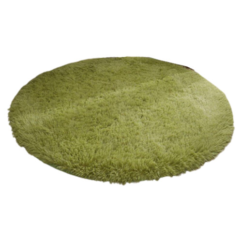 Fluffy Round Rug Colorful 120cm Solid Color