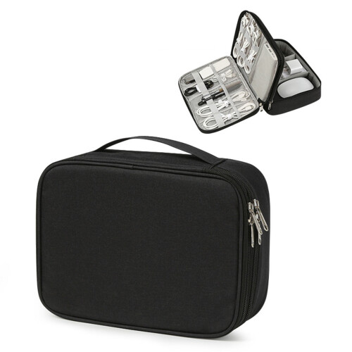 Cable Organizer Bag Waterproof Oxford Large Capacity with