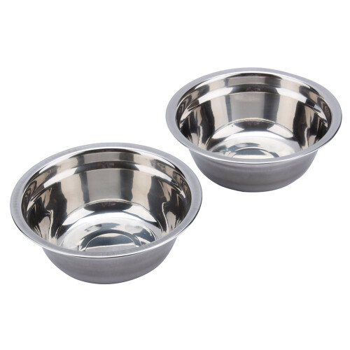 Elevated Pet Feeder Set Stainless Steel Bowls with Iron 2