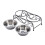 Elevated Pet Feeder Set Stainless Steel Bowls with Iron 7