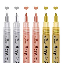 Acrylic Metallic Marker Pens Gold Silver Water-Based Set