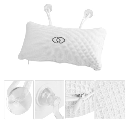 Cuscino antiscivolo per vasca da bagno Yosoo con ventose per la testa 2