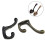 Vintage cast antique coat hook wall mounted 4 pack 4