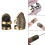 Sewing thimble finger protector adjustable metal 6 pieces 3