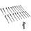 Universal Gutter Brush Clips Black Plastic 20 pcs 150 mm 7