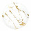 Pratos descartáveis para jantar, branco e dourado, 7 polegadas e 10 polegadas, 40 unidades. 3