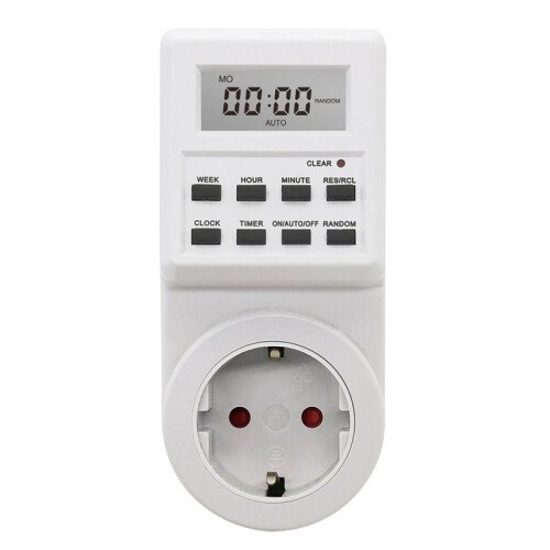 3X Digital Timer Socket Electronic Timing  24h Kitchen Timer Outlet Programmable Socket EU Plug 1