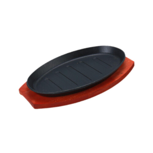 Cast Iron Sizzling Steak Plate 28 x 17 cm 2