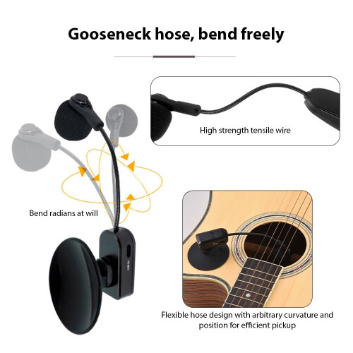 Violin Microphone Pickup with Noise Reduction and Suction 1