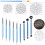 Mandala dotting stencil set for rock painting with 14 tools 1