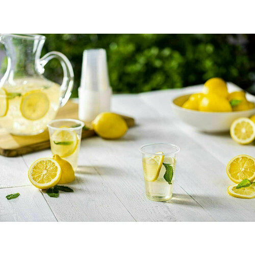 Vasos de plástico transparente de 7 oz, 200 unidades 1