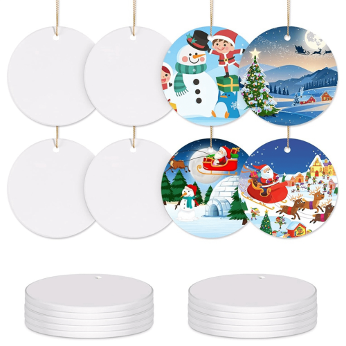 Sublimation Ceramic Ornament Blanks 10 PCS 1