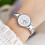 Mojoyce women's quartz watch with steel strap and silver 3