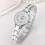 Mojoyce women's quartz watch with steel strap and silver 4