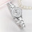 Mojoyce women's quartz watch with steel strap and silver 6