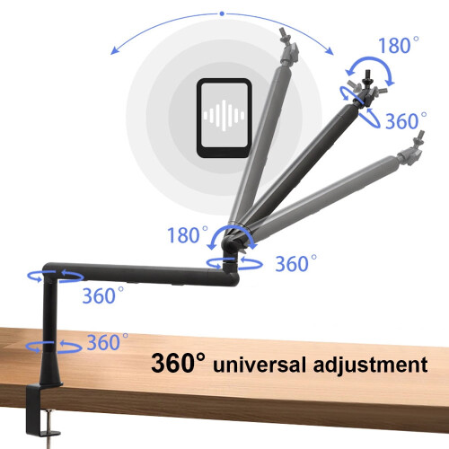 Mic Boom Arm Metal Adjustable Stand with Clamp 1