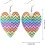 Rabbit Hoop Stud Earrings with Chain Acrylic Easter Design 4