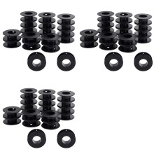 60 Bobines Vides, 2,1 X 0,7 Pouces, Bobines de Fil en Plastique, Bobines de Ruban, Bobines D'Artisanat Noires, Bobines de Fil, Bobines de Tissage