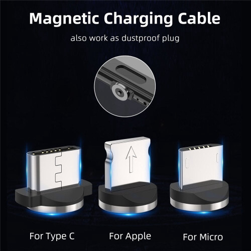 SUGARMOM magnetic charging cable 6 ft 3-in-1 2