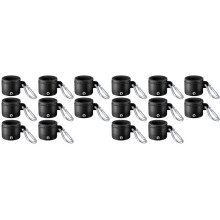 16Pcs Plastic Flag Pole Rings with Bearings 360 Degree Rotating Anti Wrap Flag Mounting for 0.76-1.0In Flag Pole,A
