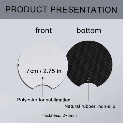 Sublimation Coasters Blanks Circular 2.75 Inch 48 PCS 2