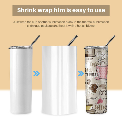 Sublimation Shrink Wrap Sleeves 8x12 Inch 60 Pcs 1