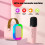 Karaoke Bluetooth Speaker with Dual Mic and RGB Light Pink 3