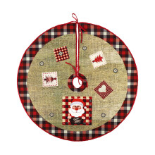 Jupe de sapin de Noël Tkrady 27 pouces, tapis de sol décoratif en peluche pour les fêtes de fin d'année à la maison, compatible avec les sapins